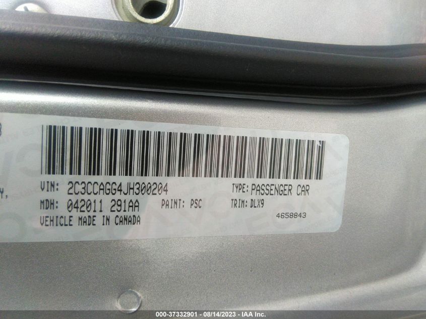 2018 CHRYSLER 300 S - 2C3CCAGG4JH300204