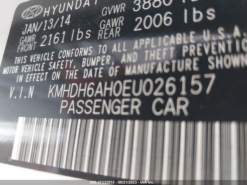 2014 HYUNDAI ELANTRA COUPE - KMHDH6AH0EU026157