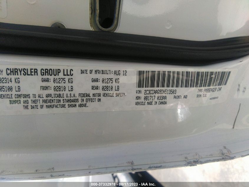 2013 CHRYSLER 300 - 2C3CCAAG9DH513503