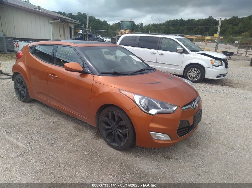 2013 HYUNDAI VELOSTER W/BLACK INT - KMHTC6ADXDU086744