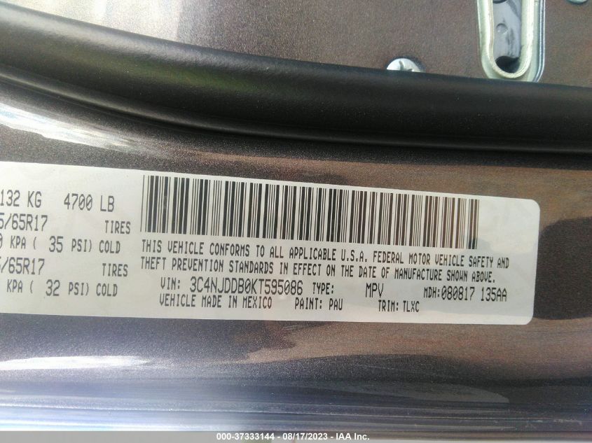 2019 JEEP COMPASS TRAILHAWK - 3C4NJDDB0KT595086