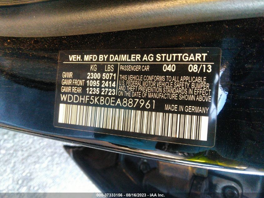 2014 MERCEDES-BENZ E-CLASS E 350 LUXURY - WDDHF5KB0EA887961