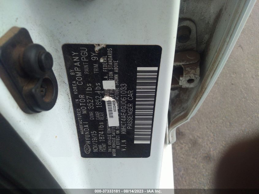 2016 HYUNDAI ACCENT SE - KMHCT4AE4GU061033