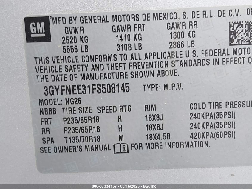 2015 CADILLAC SRX LUXURY COLLECTION - 3GYFNEE31FS508145