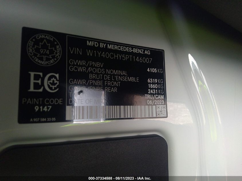 2023 MERCEDES-BENZ SPRINTER CARGO VAN - W1Y40CHY5PT146007