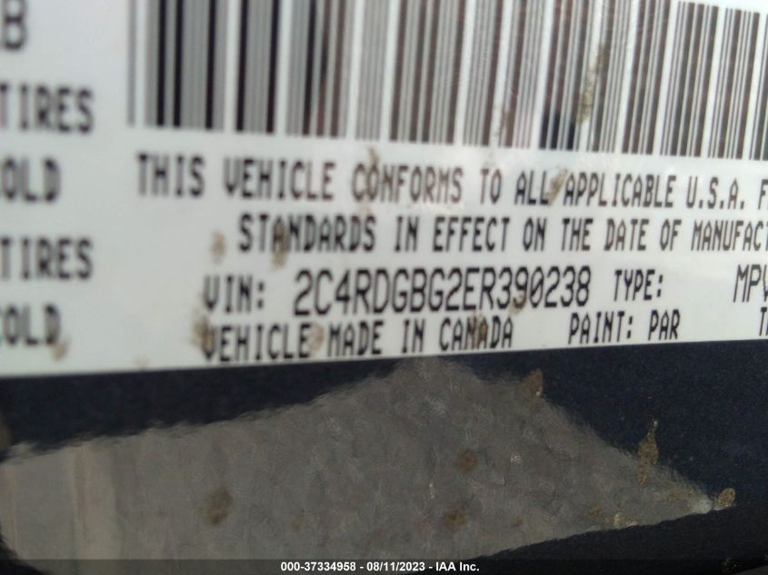 2014 DODGE GRAND CARAVAN SE - 2C4RDGBG2ER390238