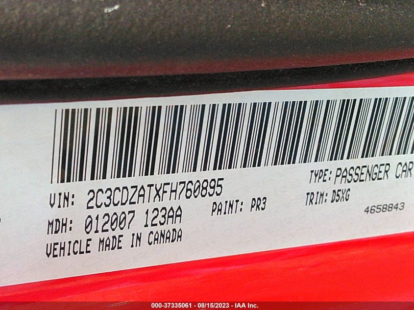 2015 DODGE CHALLENGER R/T - 2C3CDZATXFH760895