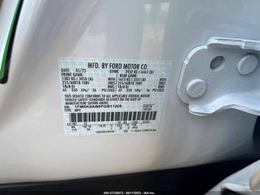 2023 FORD POLICE INTERCEPTOR - 1FM5K8AB8PGB11228