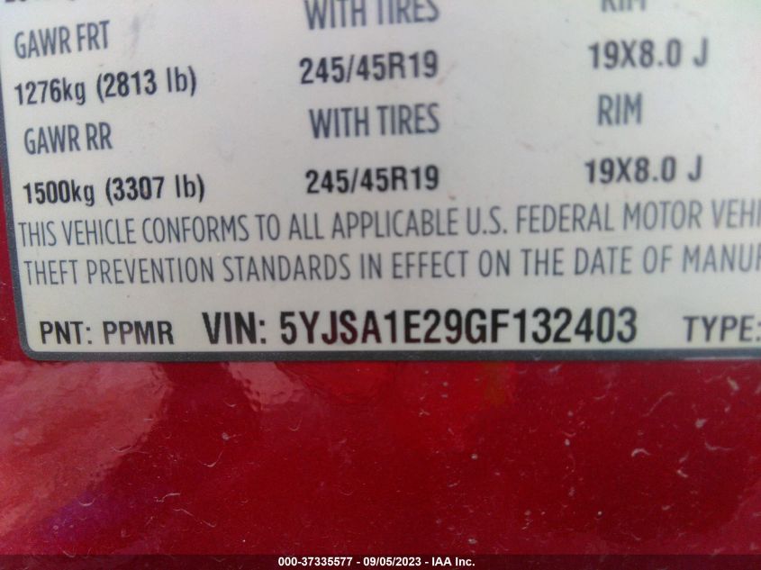 2016 TESLA MODEL S 90D/70D/75D/60D/85D - 5YJSA1E29GF132403