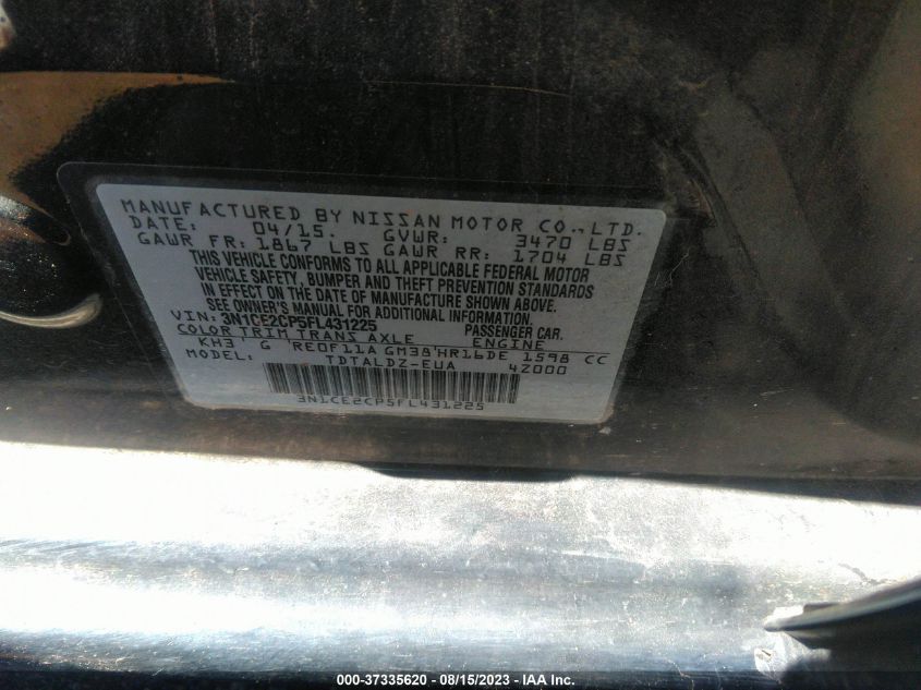 2015 NISSAN VERSA NOTE SV - 3N1CE2CP5FL431225