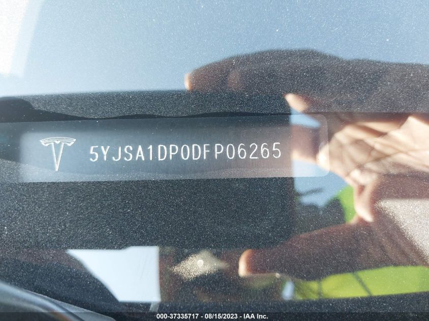 2013 TESLA MODEL S - 5YJSA1DP0DFP06265