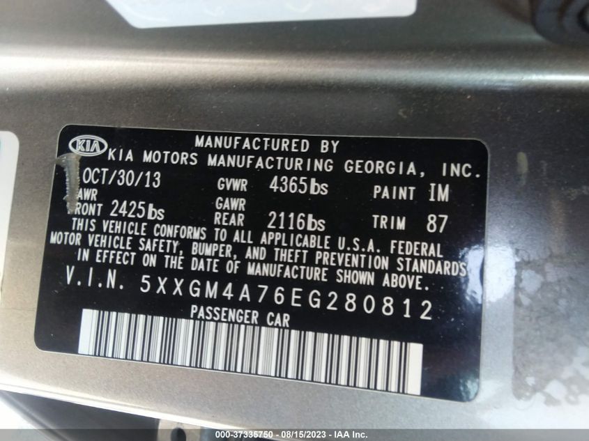 2014 KIA OPTIMA LX - 5XXGM4A76EG280812