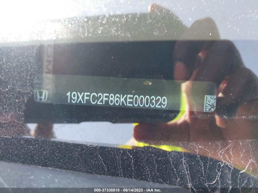 2019 HONDA CIVIC SEDAN SPORT - 19XFC2F86KE000329