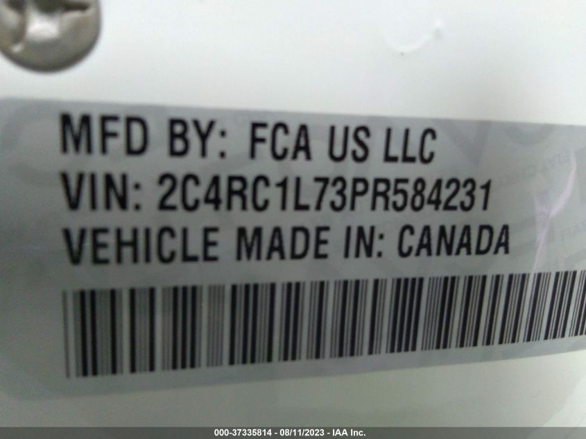 2023 CHRYSLER PACIFICA HYBRID TOURING L - 2C4RC1L73PR584231