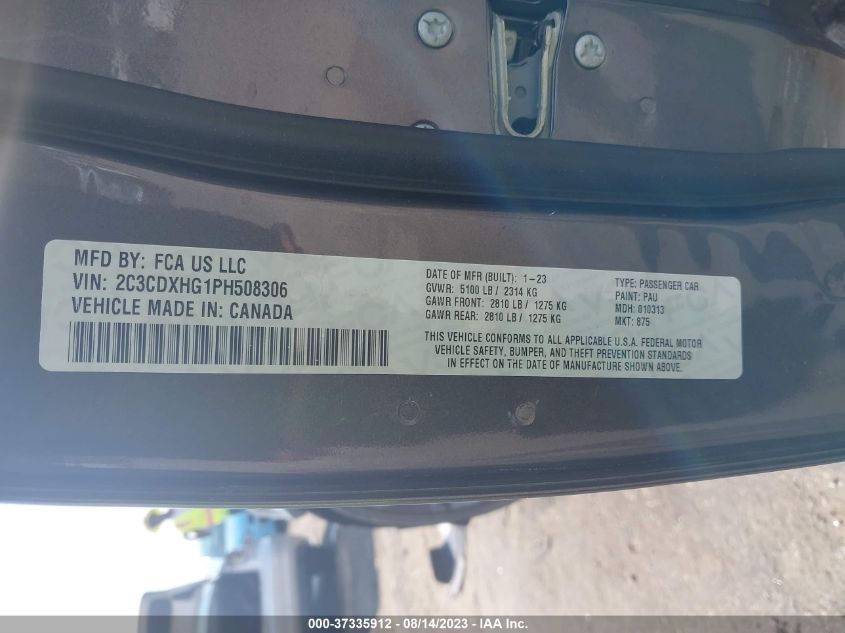 2023 DODGE CHARGER GT - 2C3CDXHG1PH508306