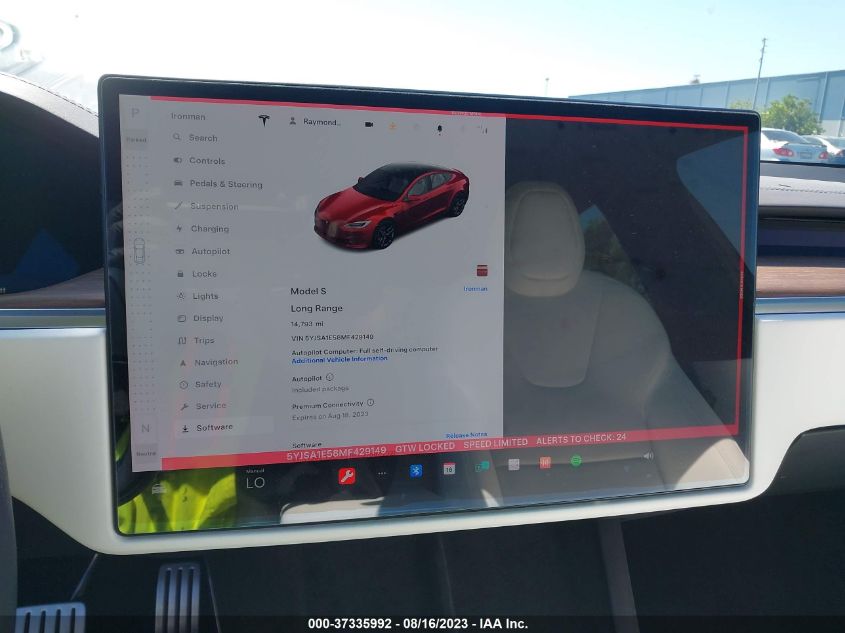 2021 TESLA MODEL S - 5YJSA1E58MF429149