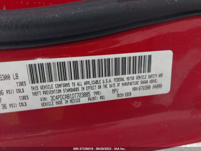2013 DODGE JOURNEY AMERICAN VALUE PKG - 3C4PDCAB1DT723885