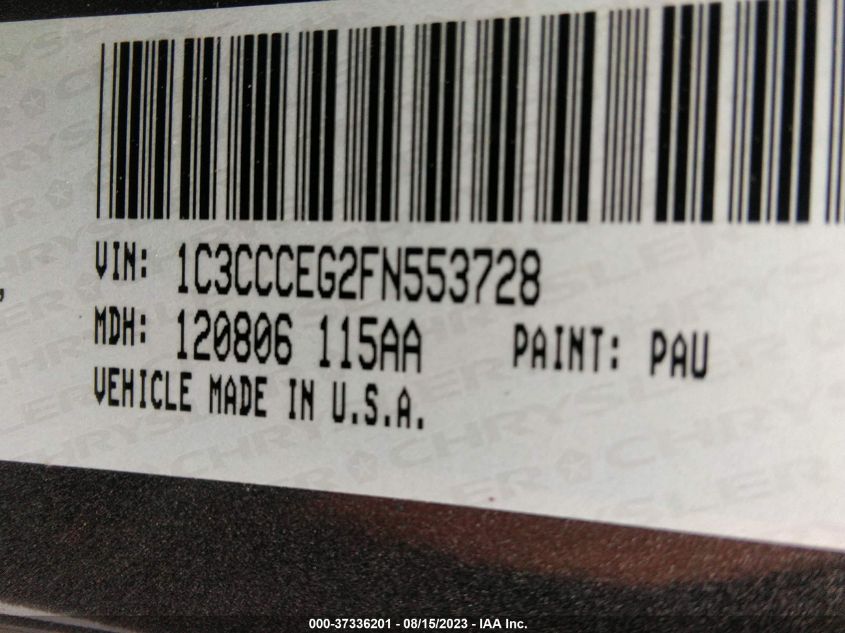 2015 CHRYSLER 200 C - 1C3CCCEG2FN553728