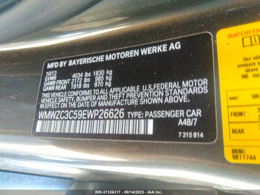 2014 MINI COOPER COUNTRYMAN S - WMWZC3C59EWP26626