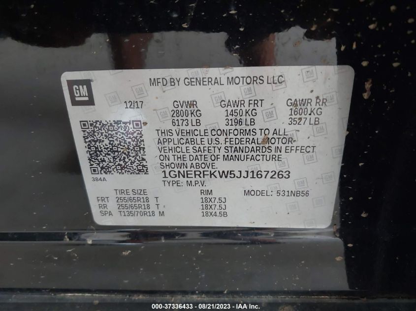 2018 CHEVROLET TRAVERSE LS - 1GNERFKW5JJ167263