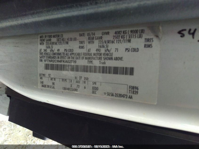 2015 FORD TRANSIT-250 - 1FTNR2CM4FKA02739
