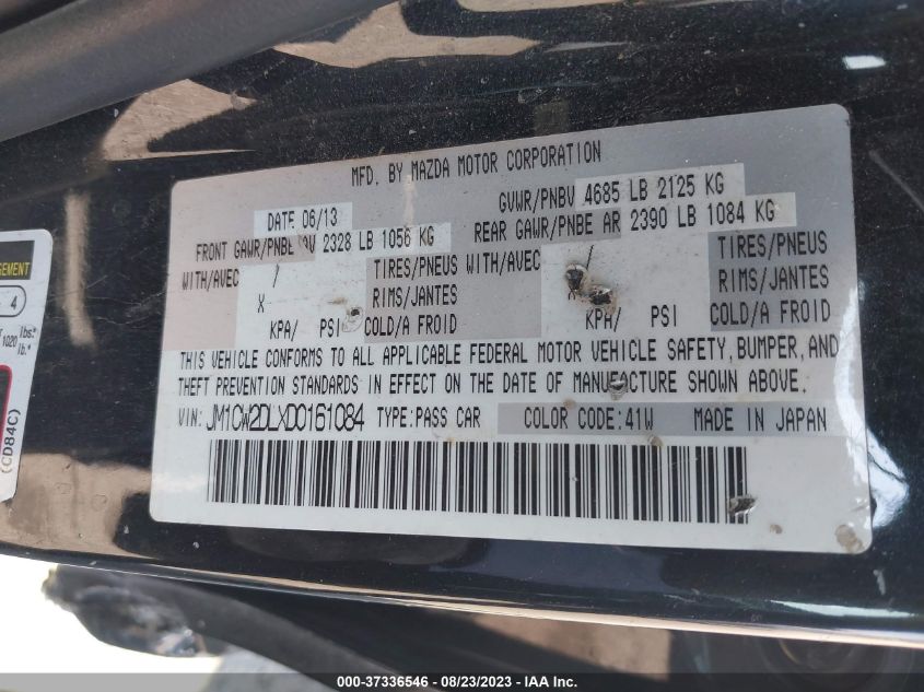 2013 MAZDA MAZDA5 GRAND TOURING - JM1CW2DLXD0161084