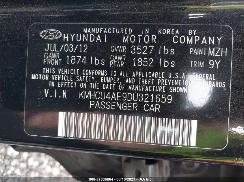 2013 HYUNDAI ACCENT GLS - KMHCU4AE9DU321659