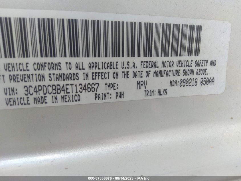 2014 DODGE JOURNEY SXT - 3C4PDCBB4ET134667