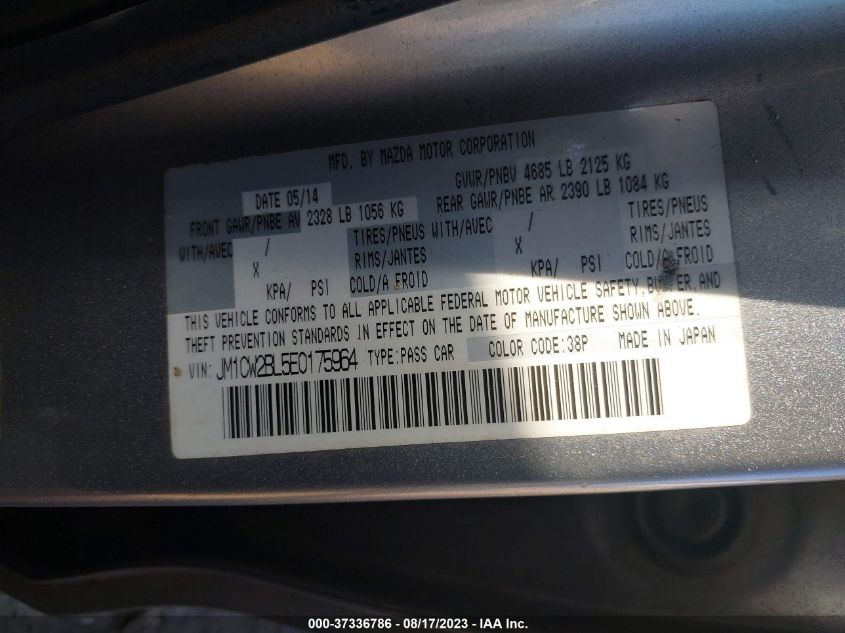 2014 MAZDA MAZDA5 SPORT - JM1CW2BL5E0175964