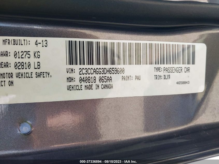 2013 CHRYSLER 300 S - 2C3CCAGG3DH659600