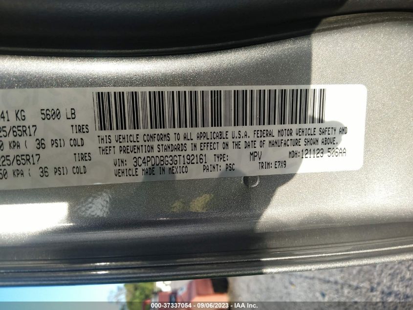 2016 DODGE JOURNEY SXT - 3C4PDDBG3GT192161