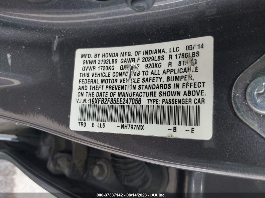 2014 HONDA CIVIC SEDAN EX - 19XFB2F85EE247056