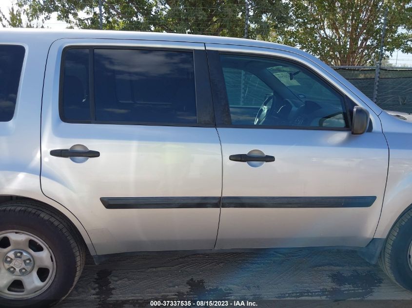 2013 HONDA PILOT LX - 5FNYF3H23DB012577