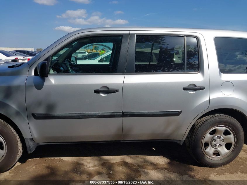 2013 HONDA PILOT LX - 5FNYF3H23DB012577