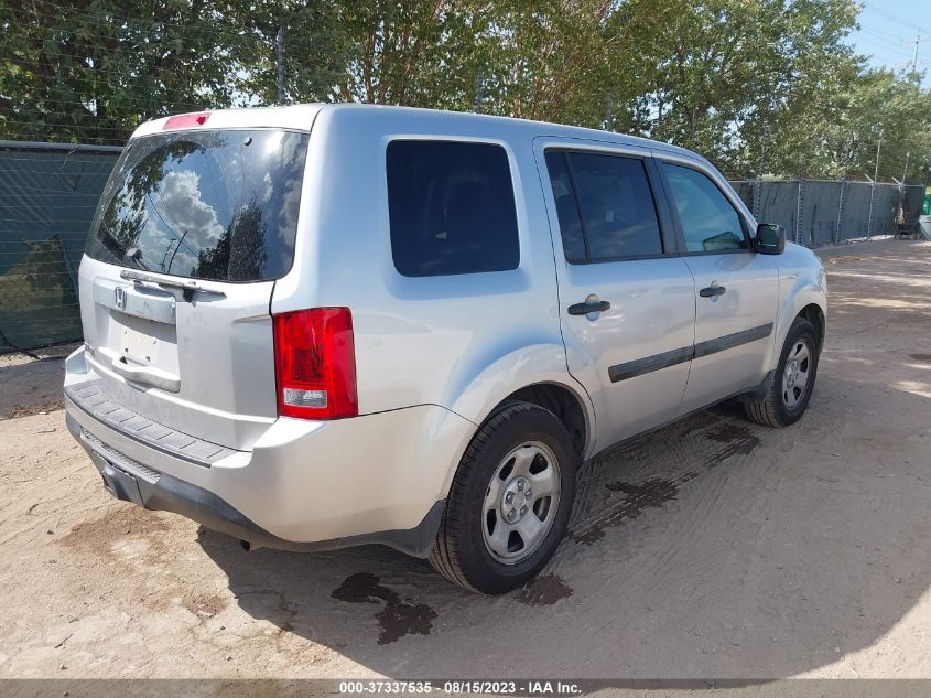 2013 HONDA PILOT LX - 5FNYF3H23DB012577