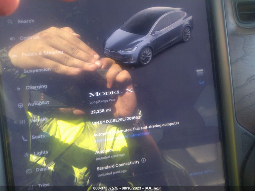 2020 TESLA MODEL X - 5YJXCBE29LF261662