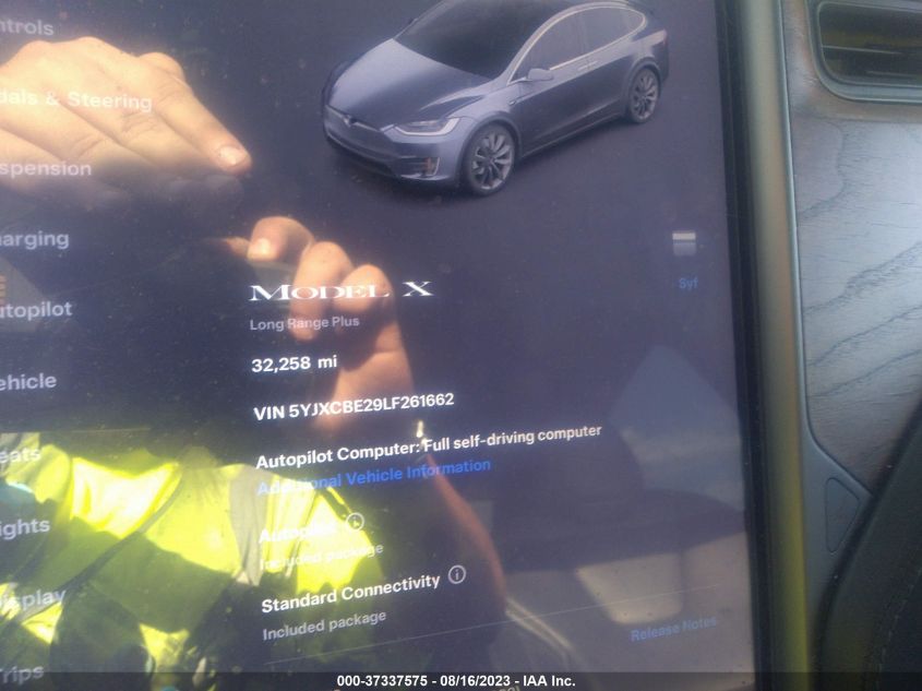 2020 TESLA MODEL X - 5YJXCBE29LF261662