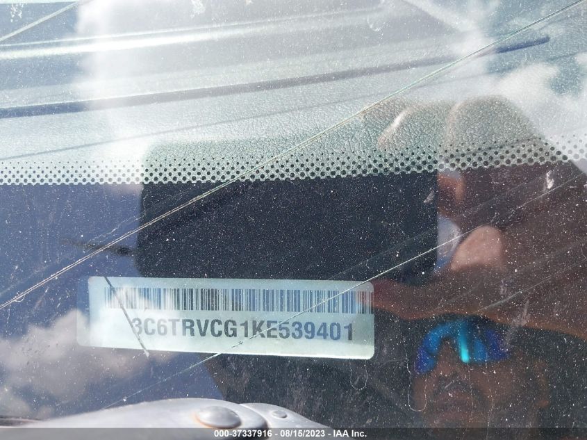 2019 RAM PROMASTER CARGO VAN - 3C6TRVCG1KE539401