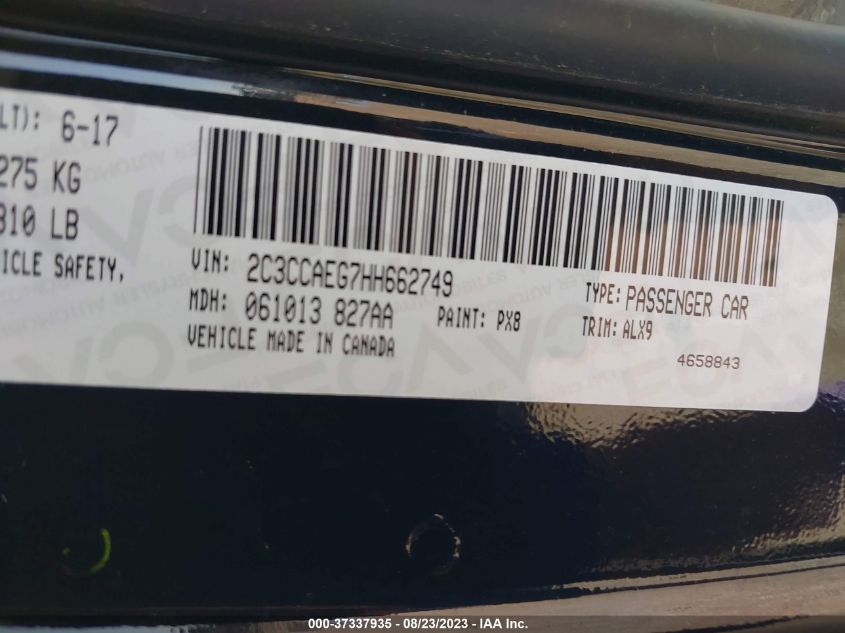 2017 CHRYSLER 300 300C - 2C3CCAEG7HH662749