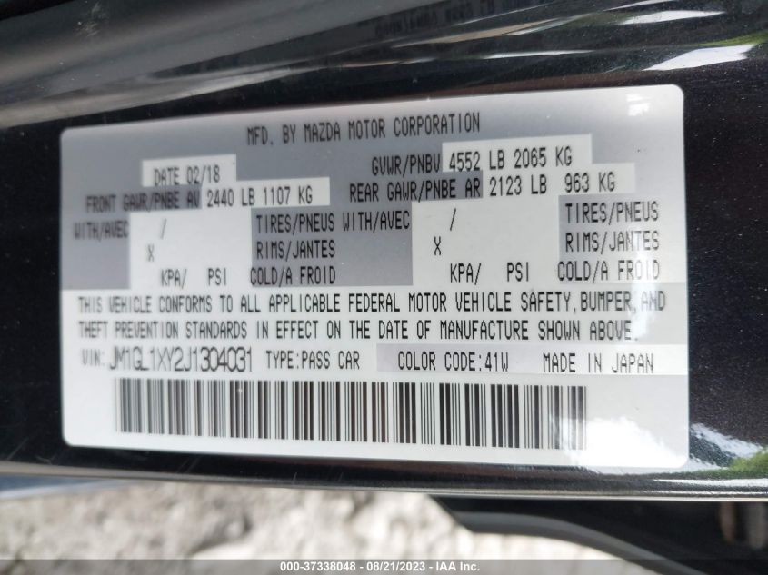 2018 MAZDA MAZDA6 SIGNATURE - JM1GL1XY2J1304031