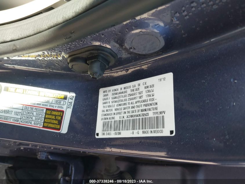 2013 HONDA CR-V EX - 3CZRM3H54DG702623