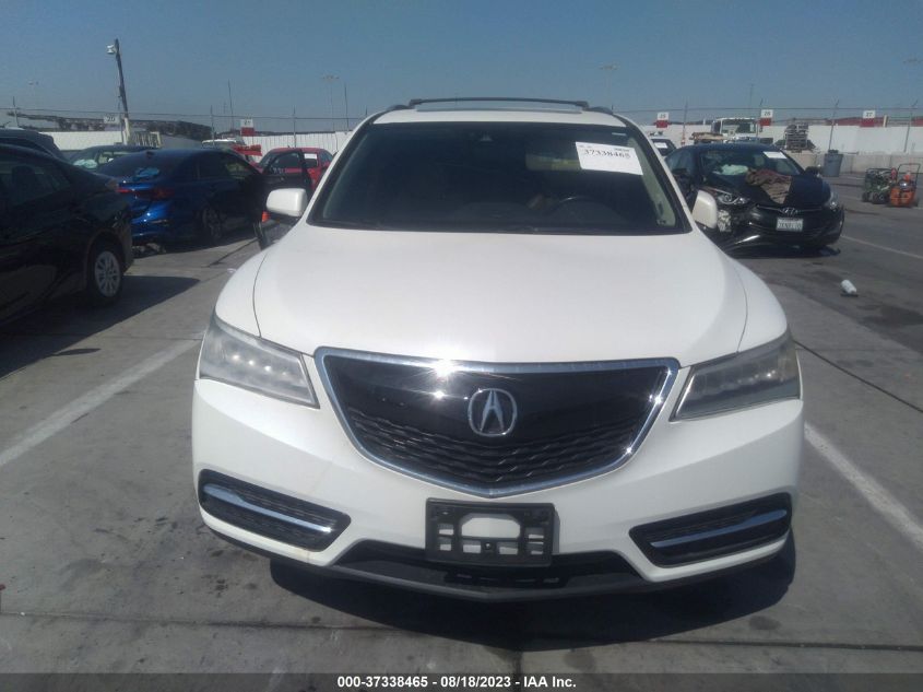2016 ACURA MDX W/TECH/W/TECH - 5FRYD4H49GB006444