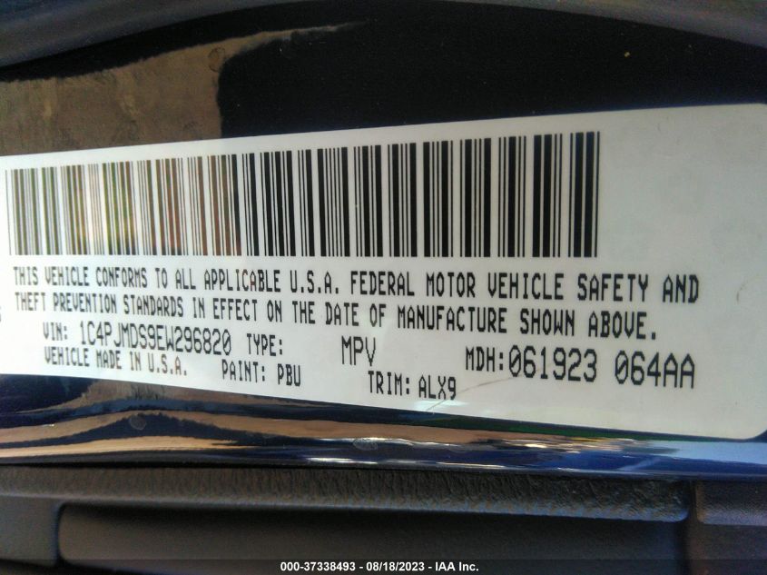 2014 JEEP CHEROKEE LIMITED - 1C4PJMDS9EW296820