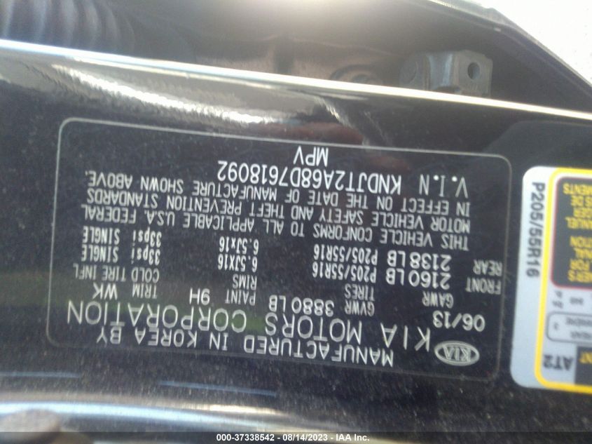 2013 KIA SOUL + - KNDJT2A68D7618092