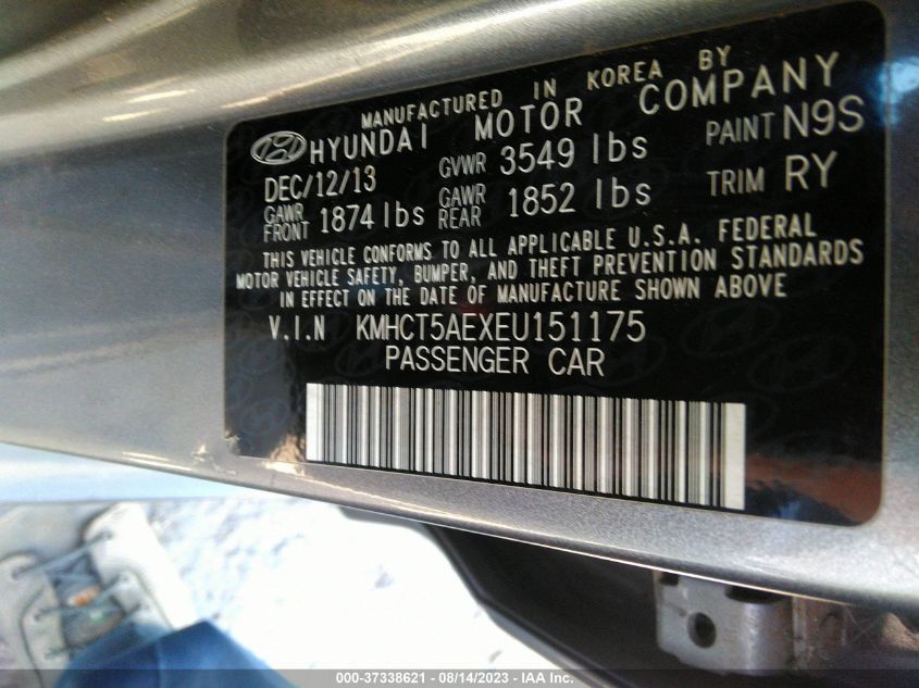 2014 HYUNDAI ACCENT GS - KMHCT5AEXEU151175