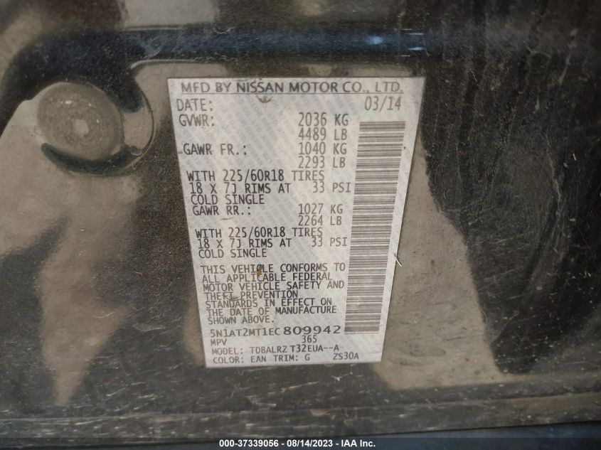 2014 NISSAN ROGUE SL - 5N1AT2MT1EC809942