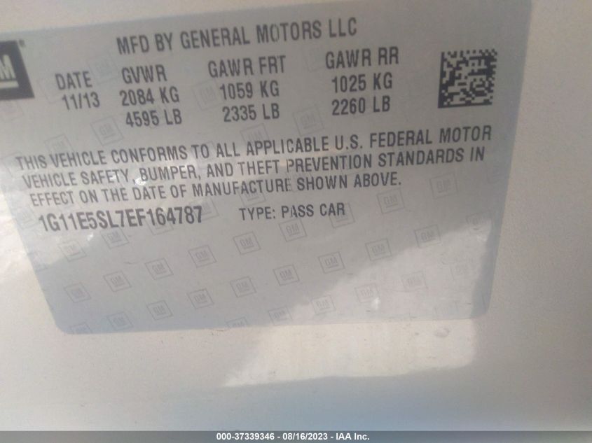 2014 CHEVROLET MALIBU LT - 1G11E5SL7EF164787
