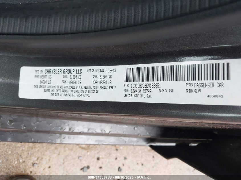 2014 CHRYSLER 200 LIMITED - 1C3CCBCG2EN192951