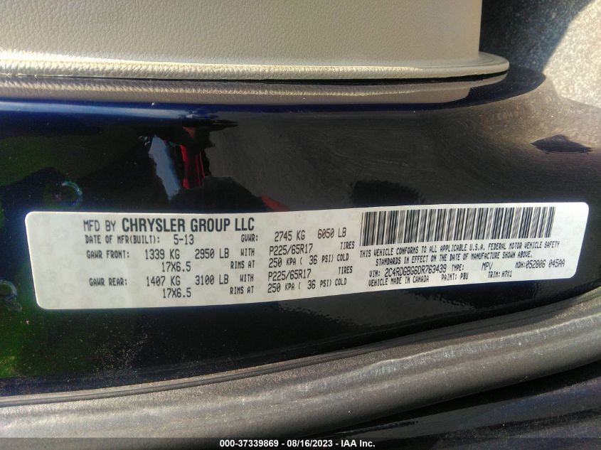 2013 DODGE GRAND CARAVAN SE - 2C4RDGBG6DR763439