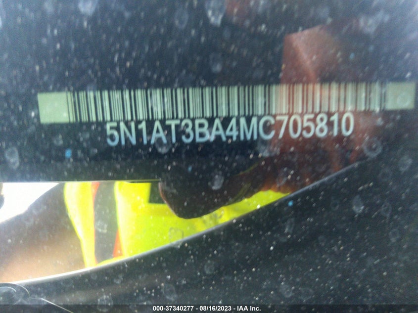 VIN 5N1AT3BA4MC705810 2021 NISSAN ROGUE SV